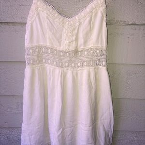 white linen dress